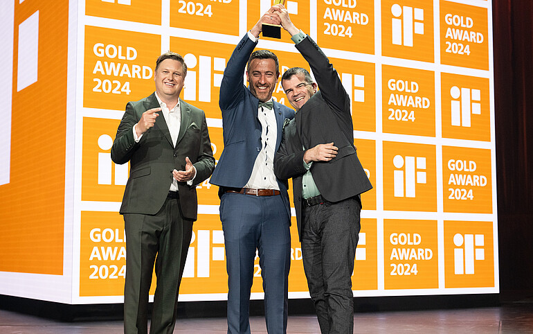 Karl Knauer podczas ceremonii wręczenia nagród iF Design Award w Berlinie