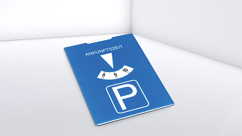 Klasyczna niebieska tarcza parkingowa