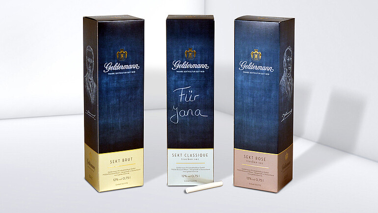 Opakowania szampana umożliwiające personalizację