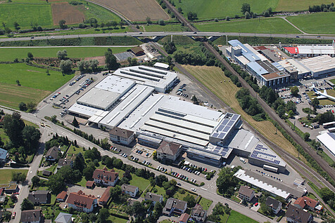 Luftaufnahme des Karl Knauer Standorts in Biberach