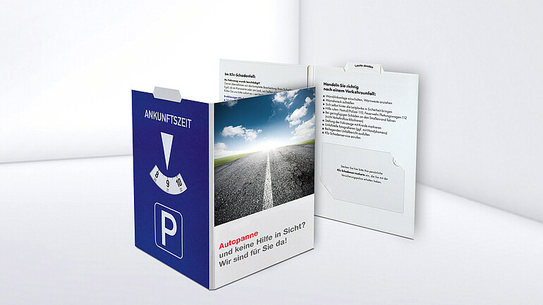 Tarcza parkingowa do rozłożenia z nadrukowanym tekstem